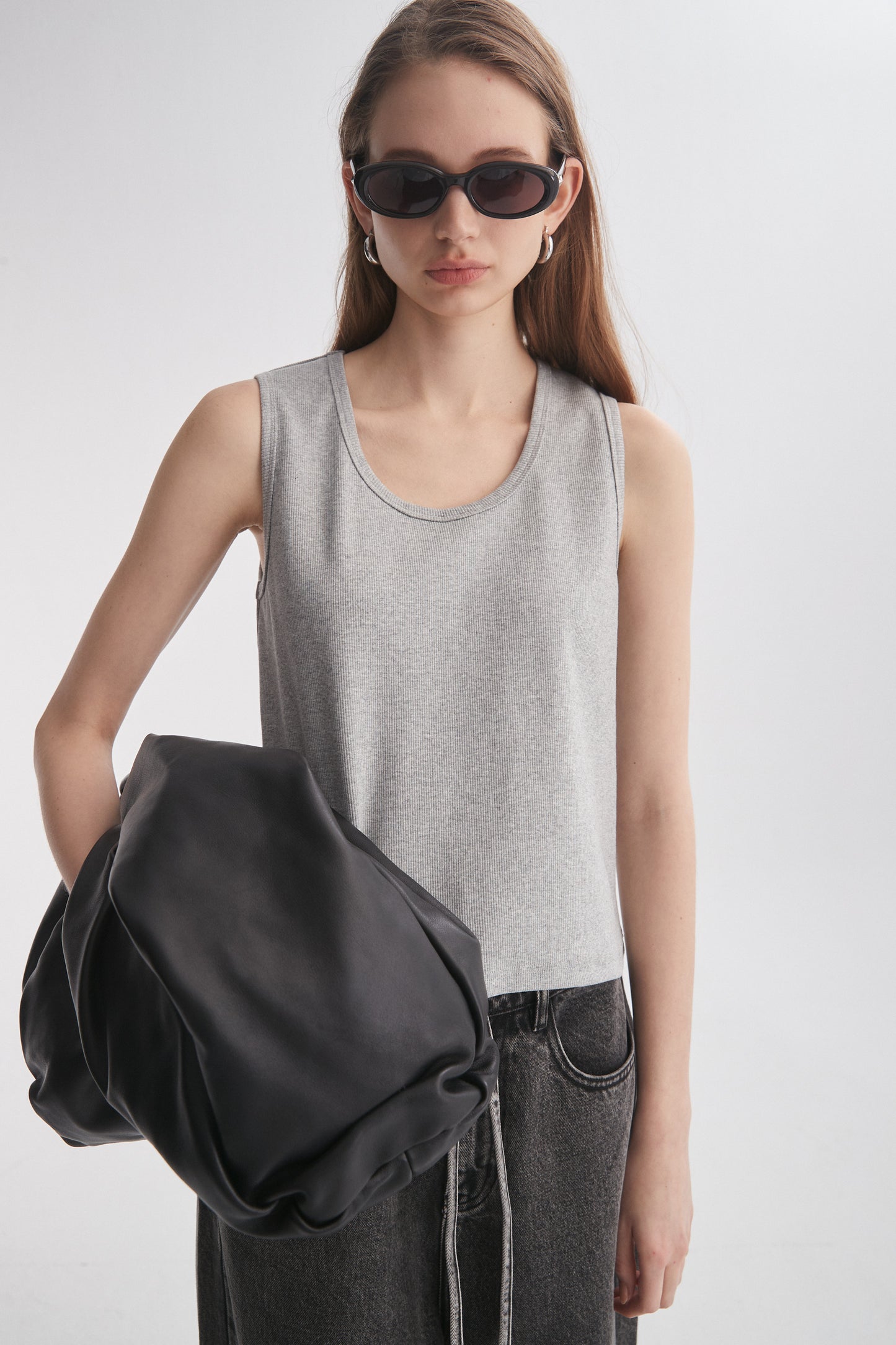 Ribbed Crewneck Tank Top