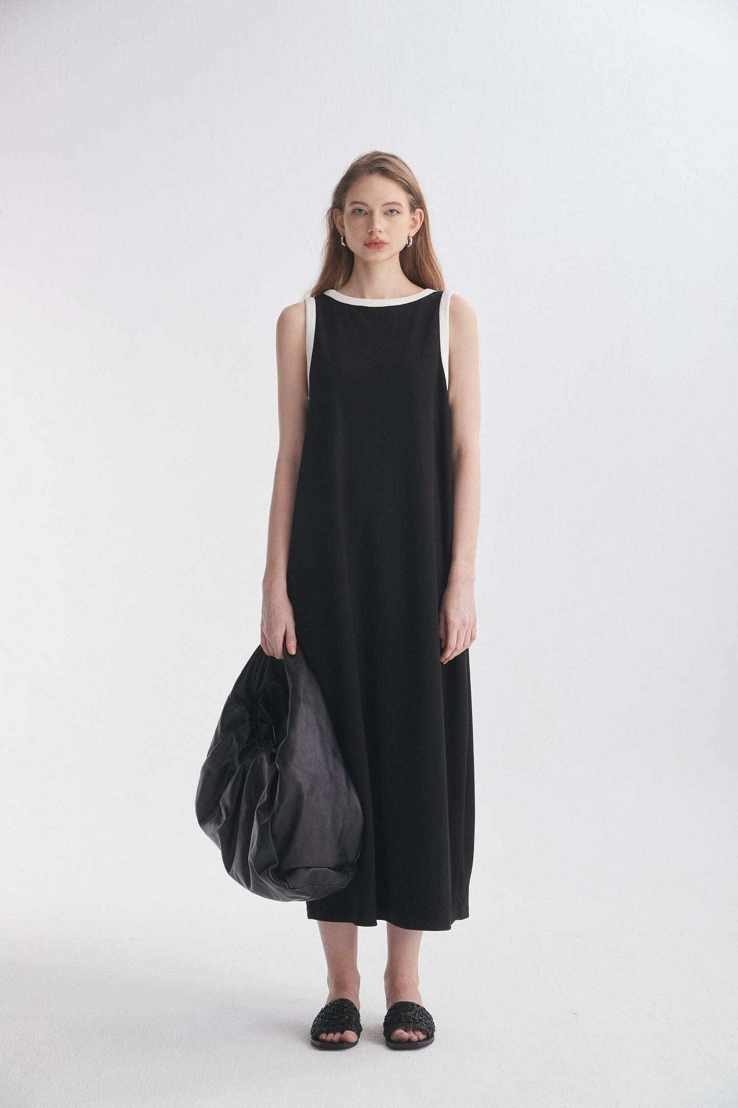 Contrasting Trim Dress