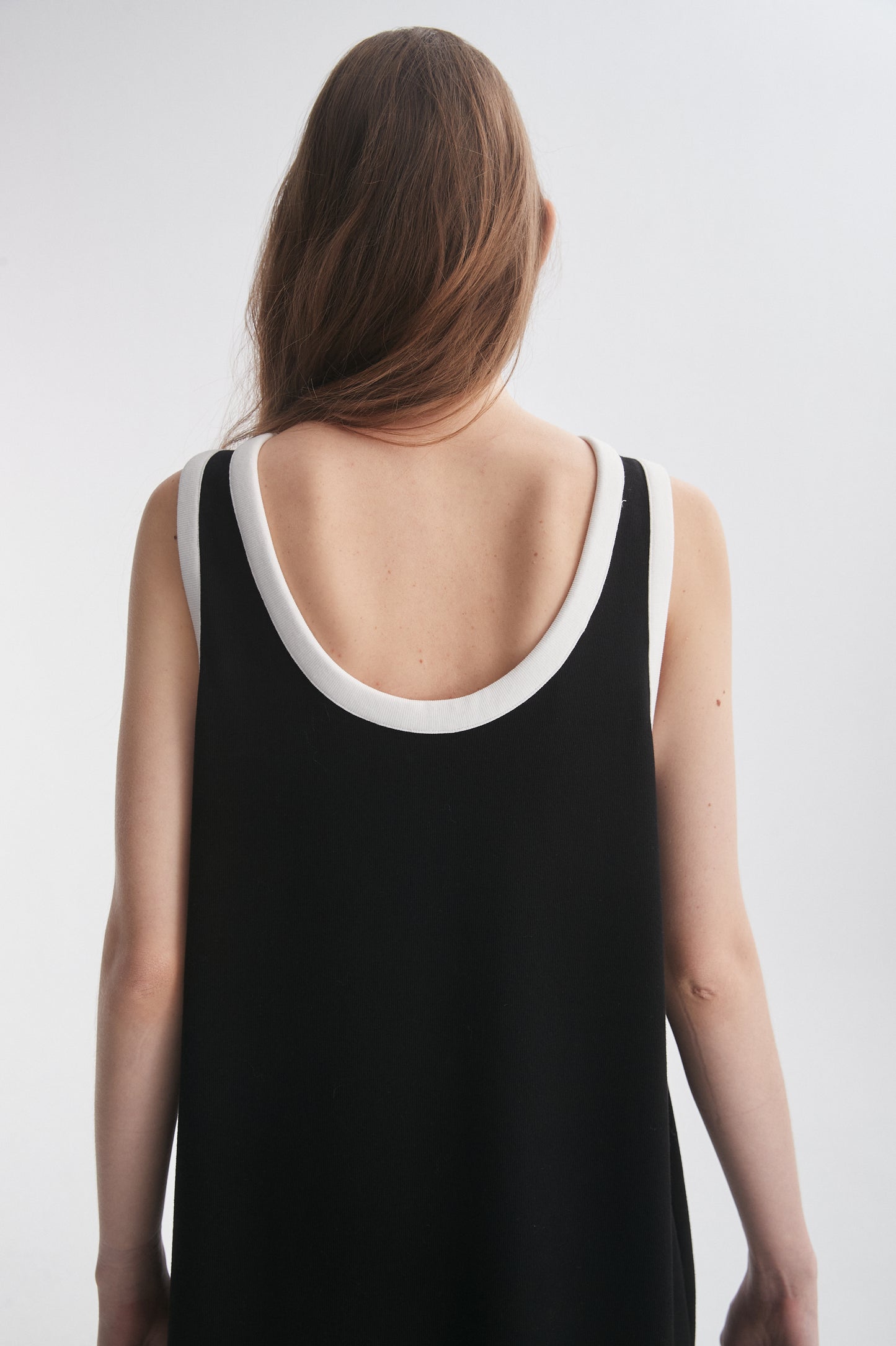 Contrasting Trim Dress