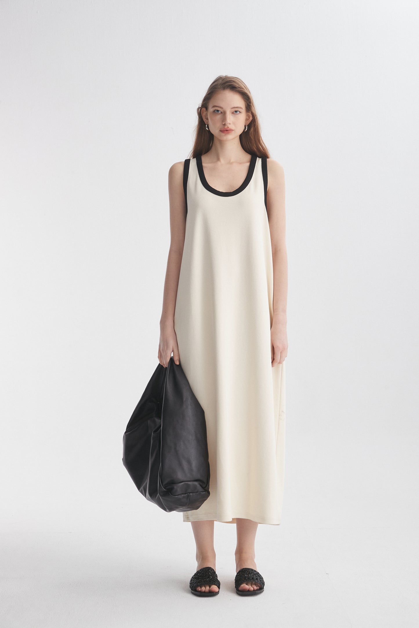 Contrasting Trim Dress