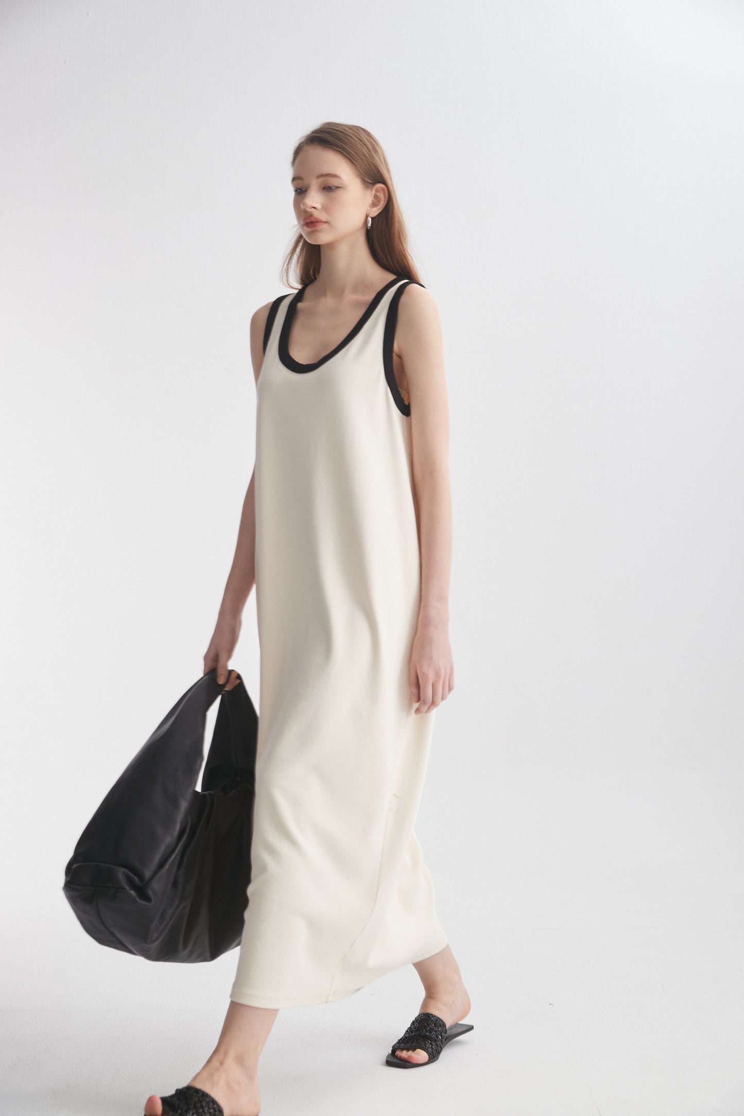Contrasting Trim Dress