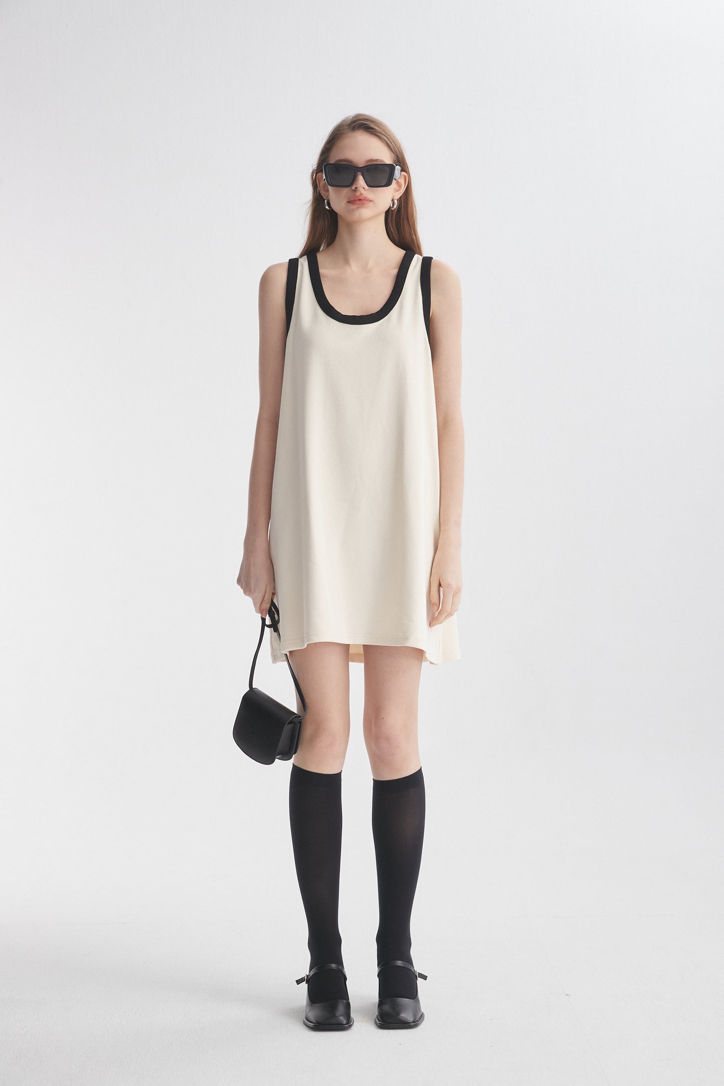 Contrasting Trim Minidress