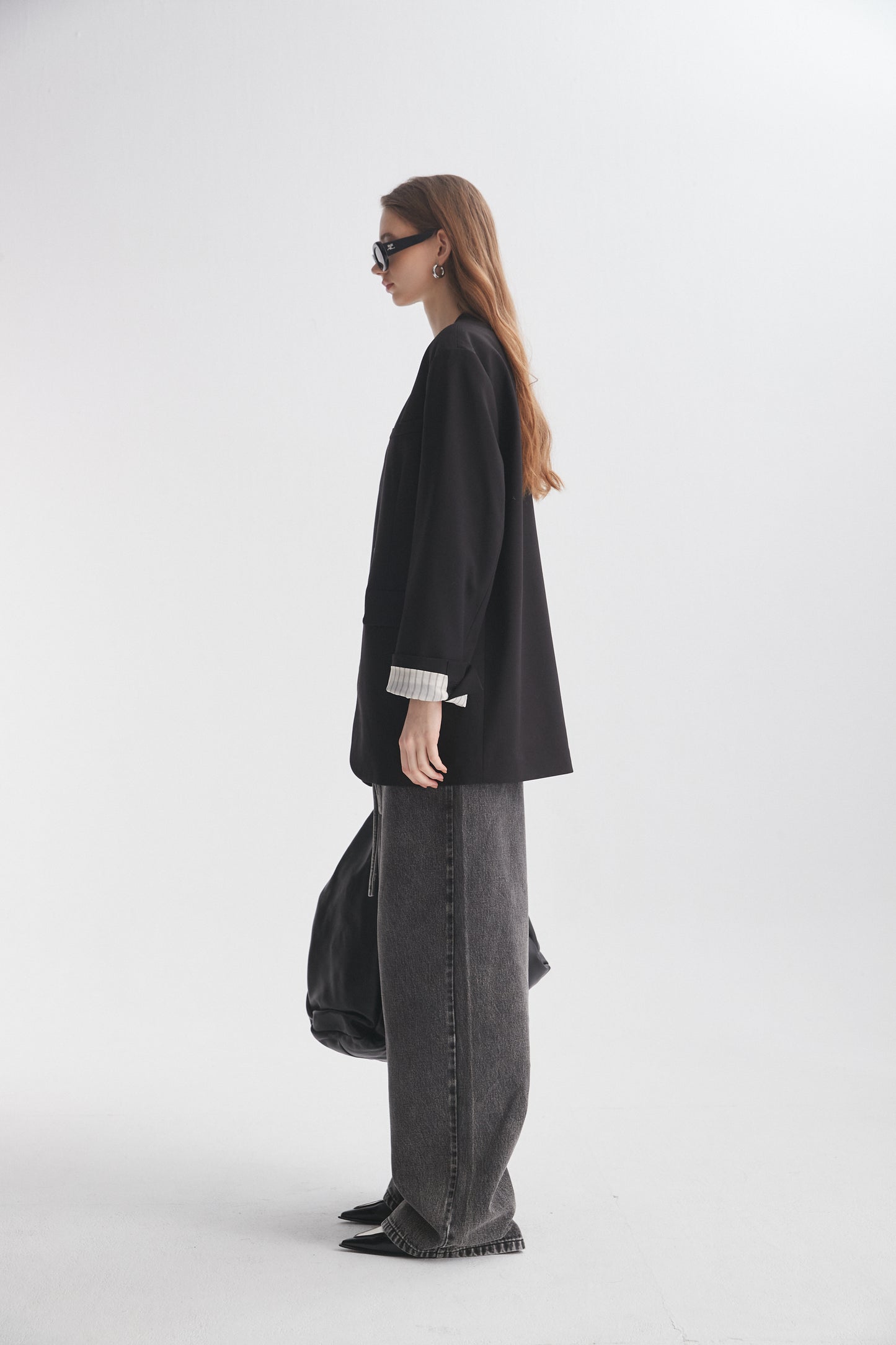 Belted Baggy Jeans