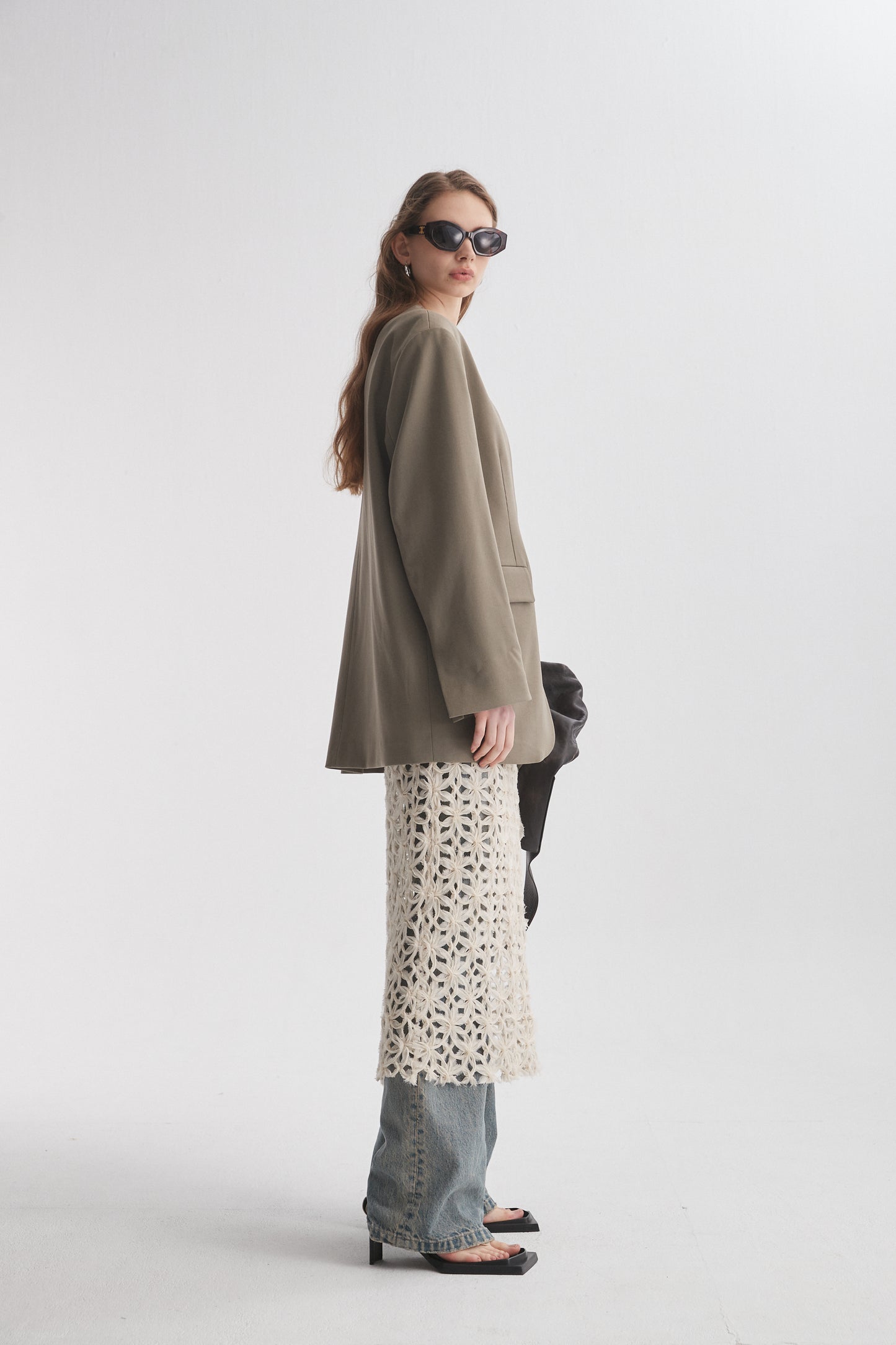 Collarless Boyfriend Blazer