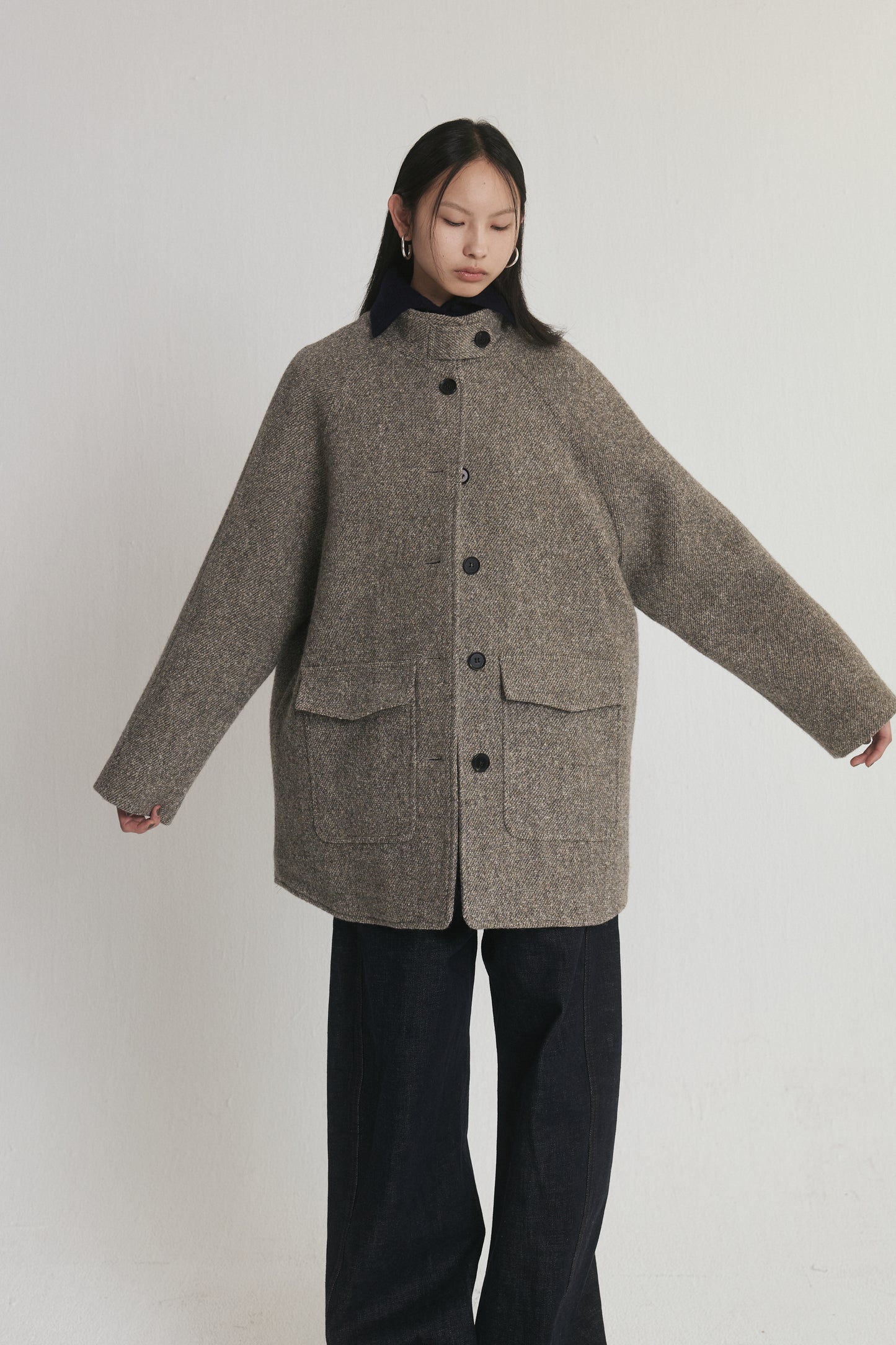 Wool Cocoon Coat