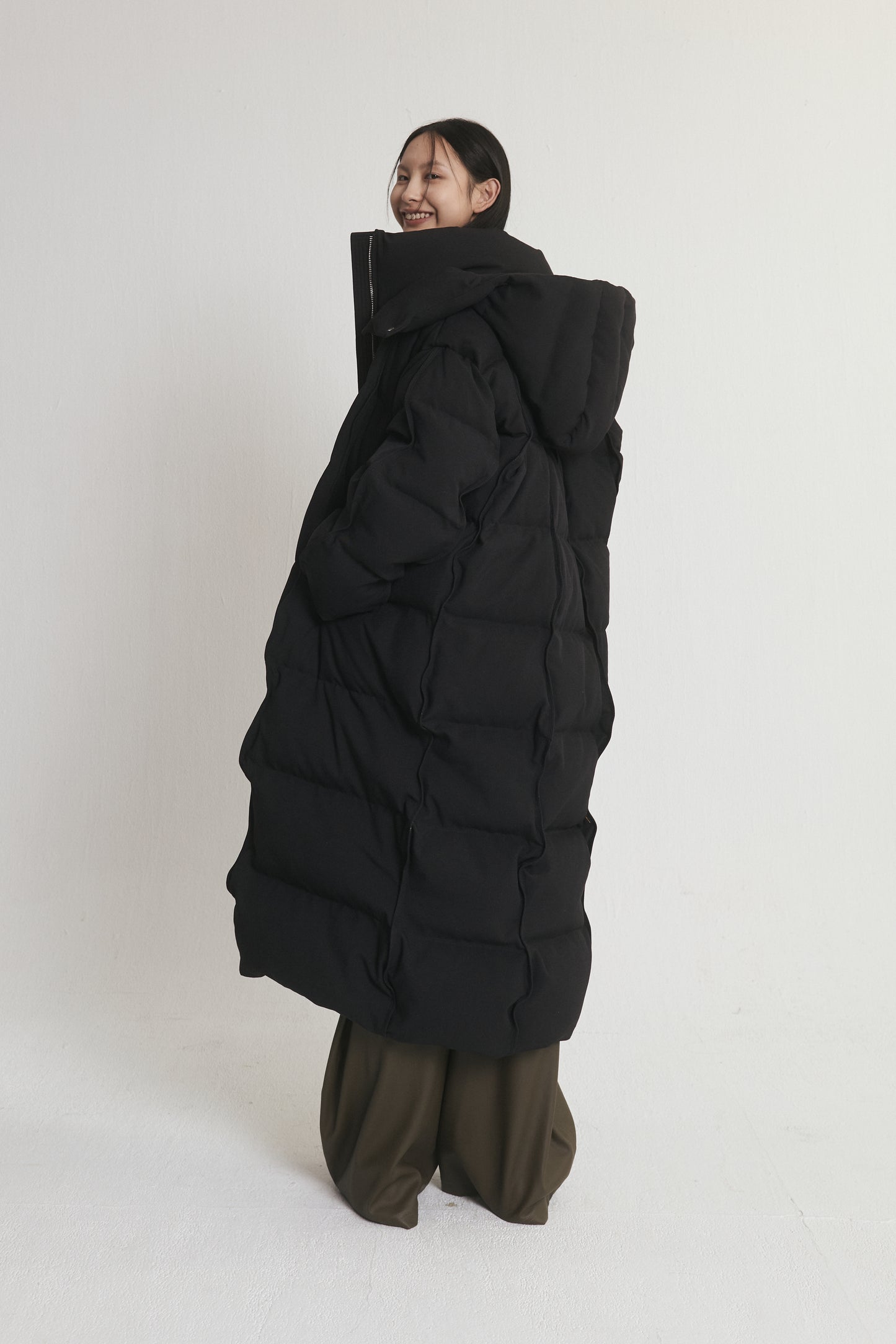 Long Padded Down Coat