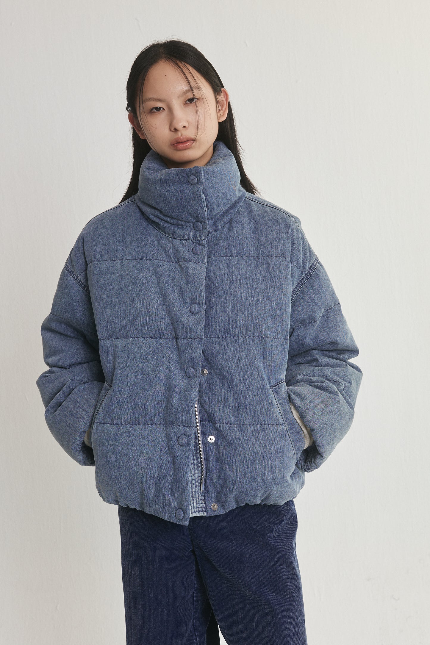 Denim Puffer Jacket