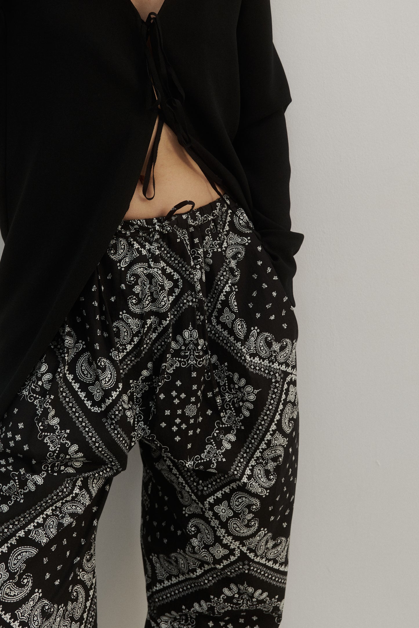 Printed Blouse & Cotton Pant Set