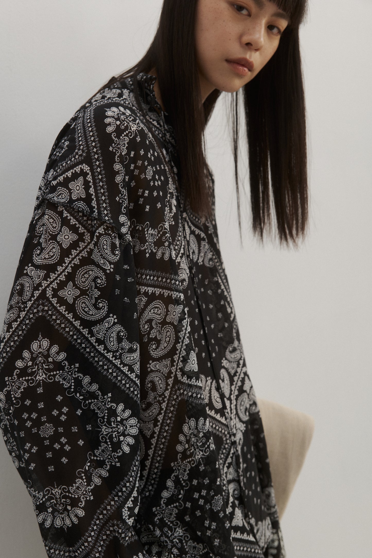Printed Blouse & Cotton Pant Set