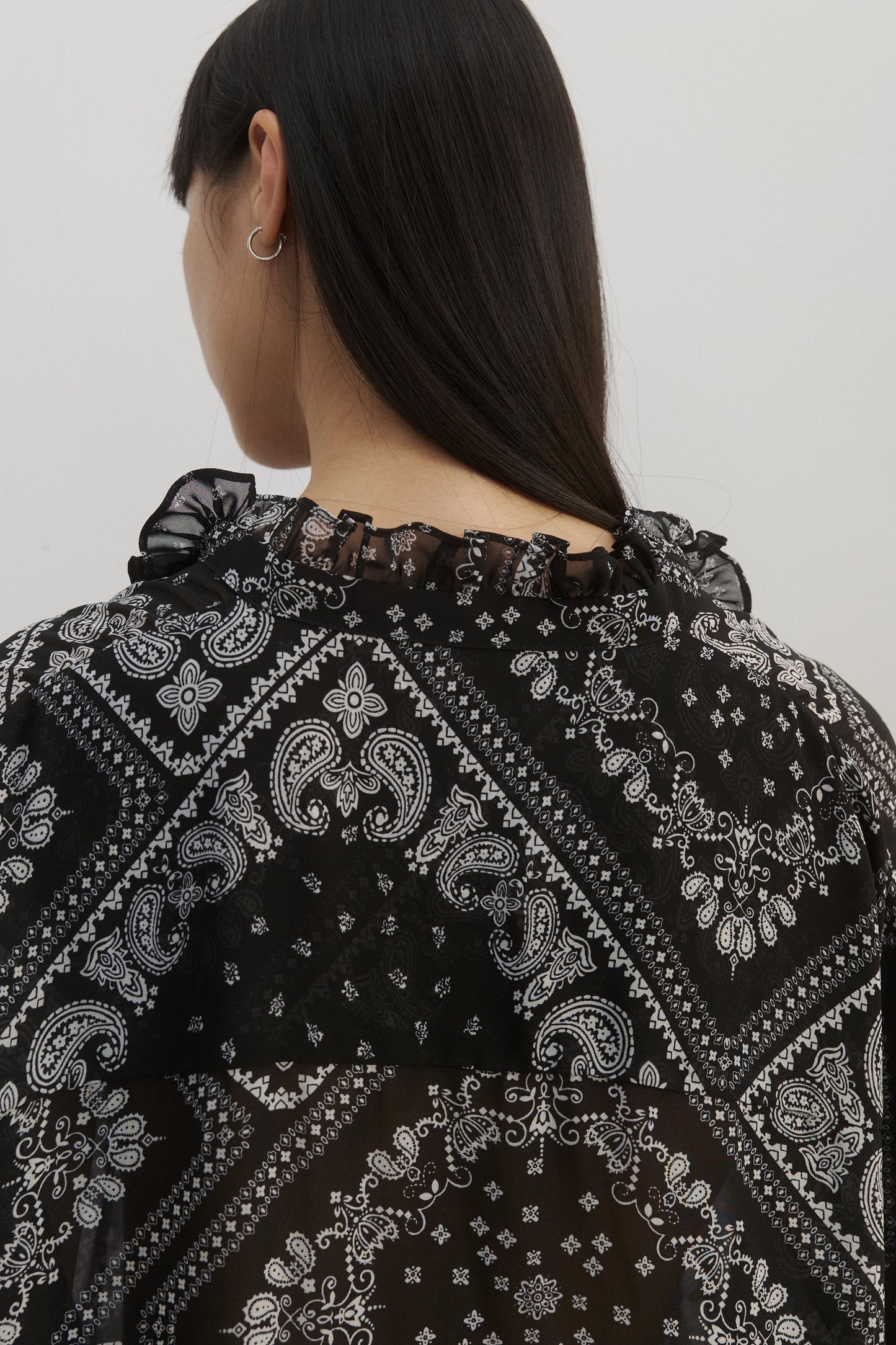 Printed Blouse & Cotton Pant Set