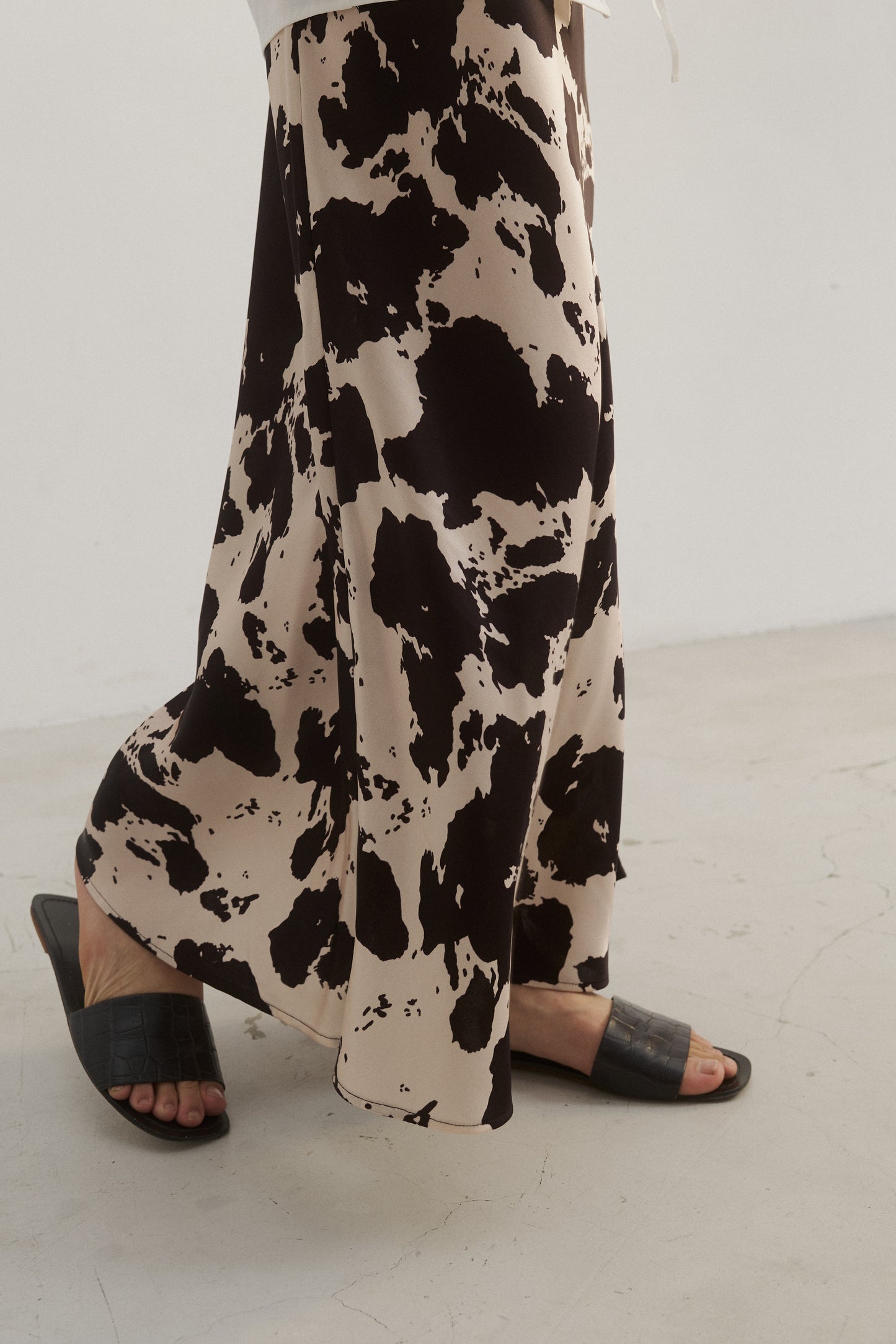 Cow Print Midi Skirt