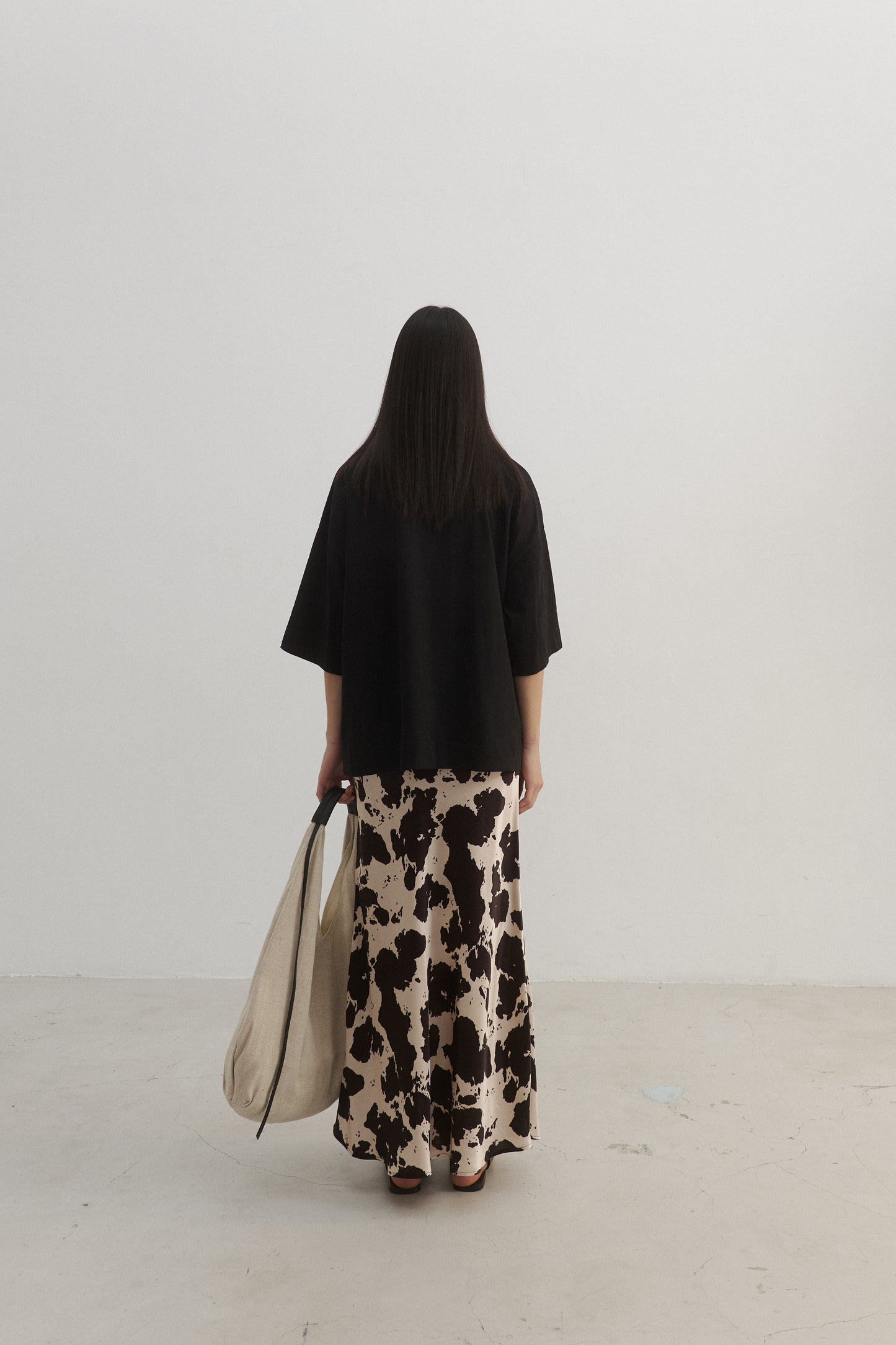Cow Print Midi Skirt