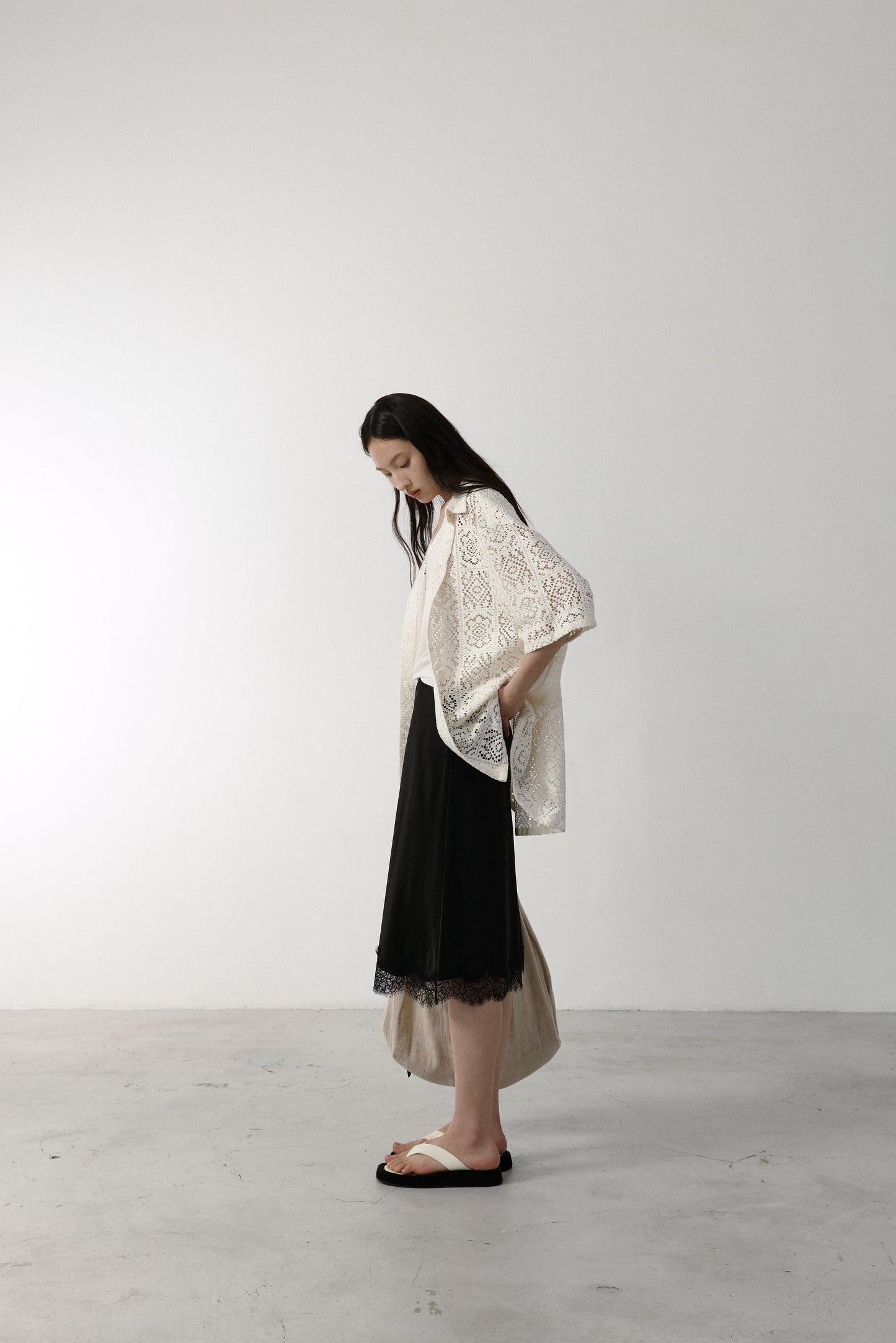 Premium Silk Midi Skirt