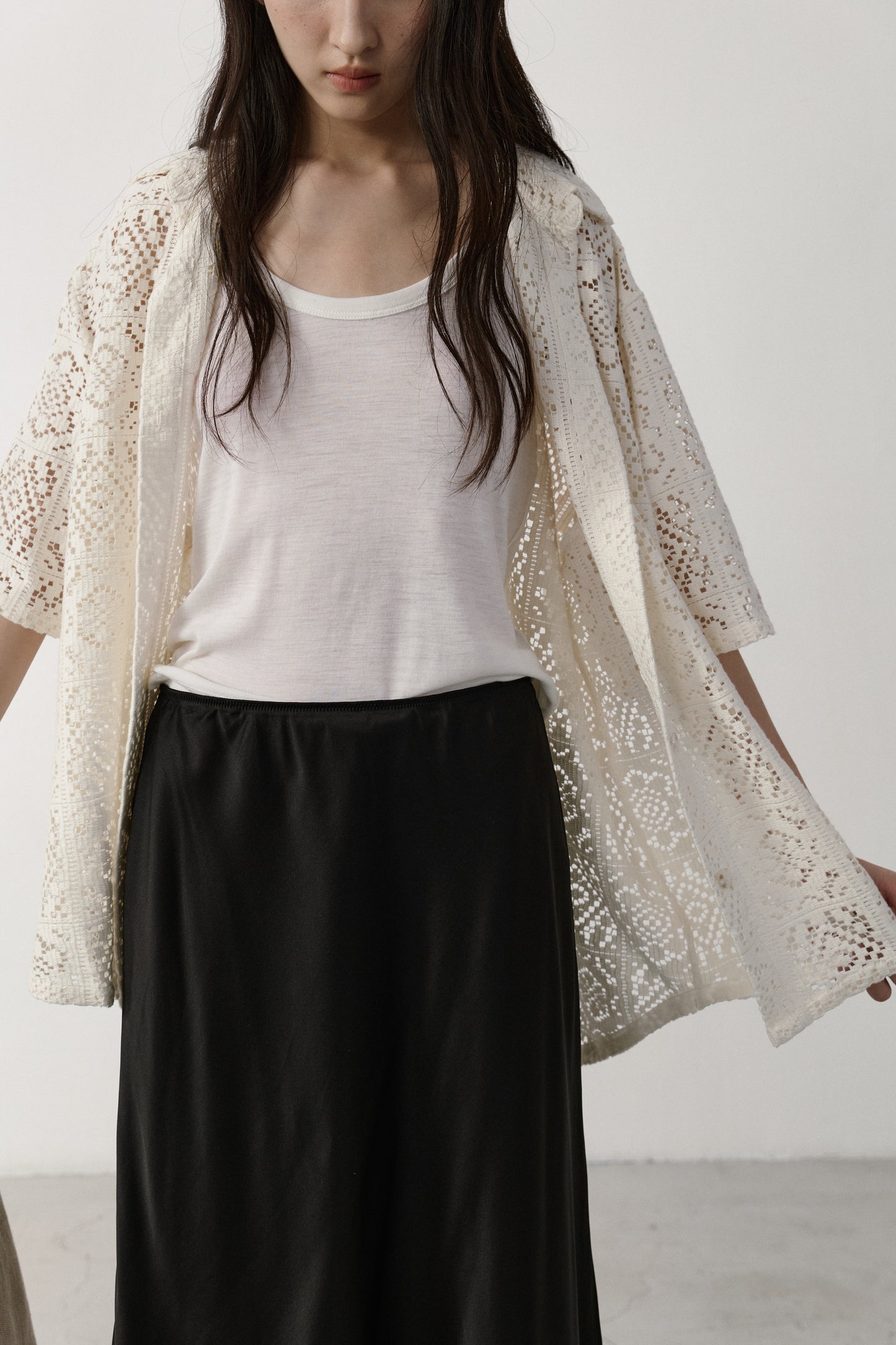 Premium Silk Midi Skirt