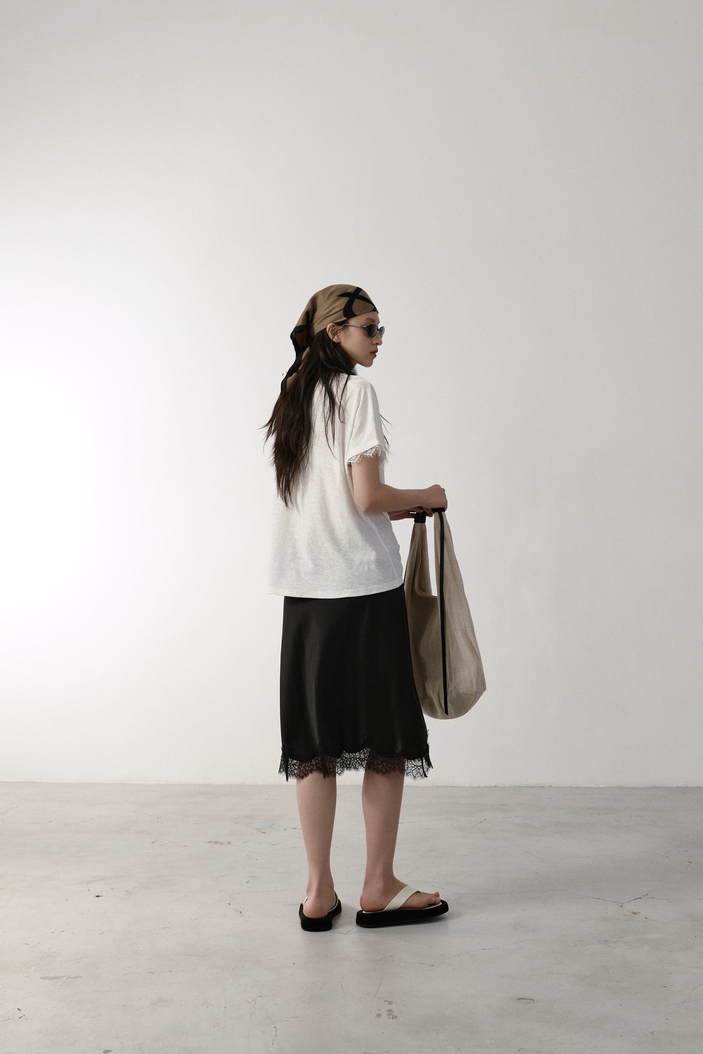 Premium Silk Midi Skirt