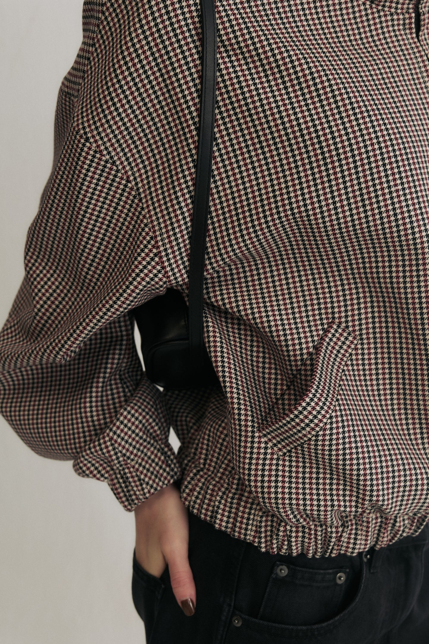 雙生女主千鳥格雙面夾克