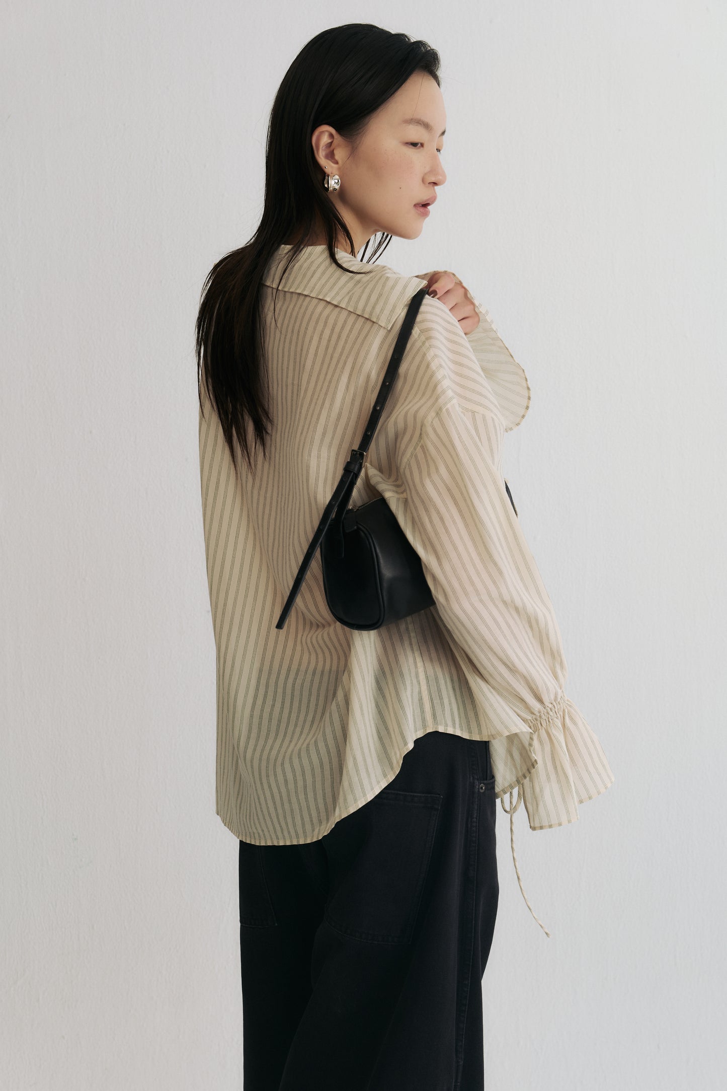 Lustrous Romantic Ruffle Blouse