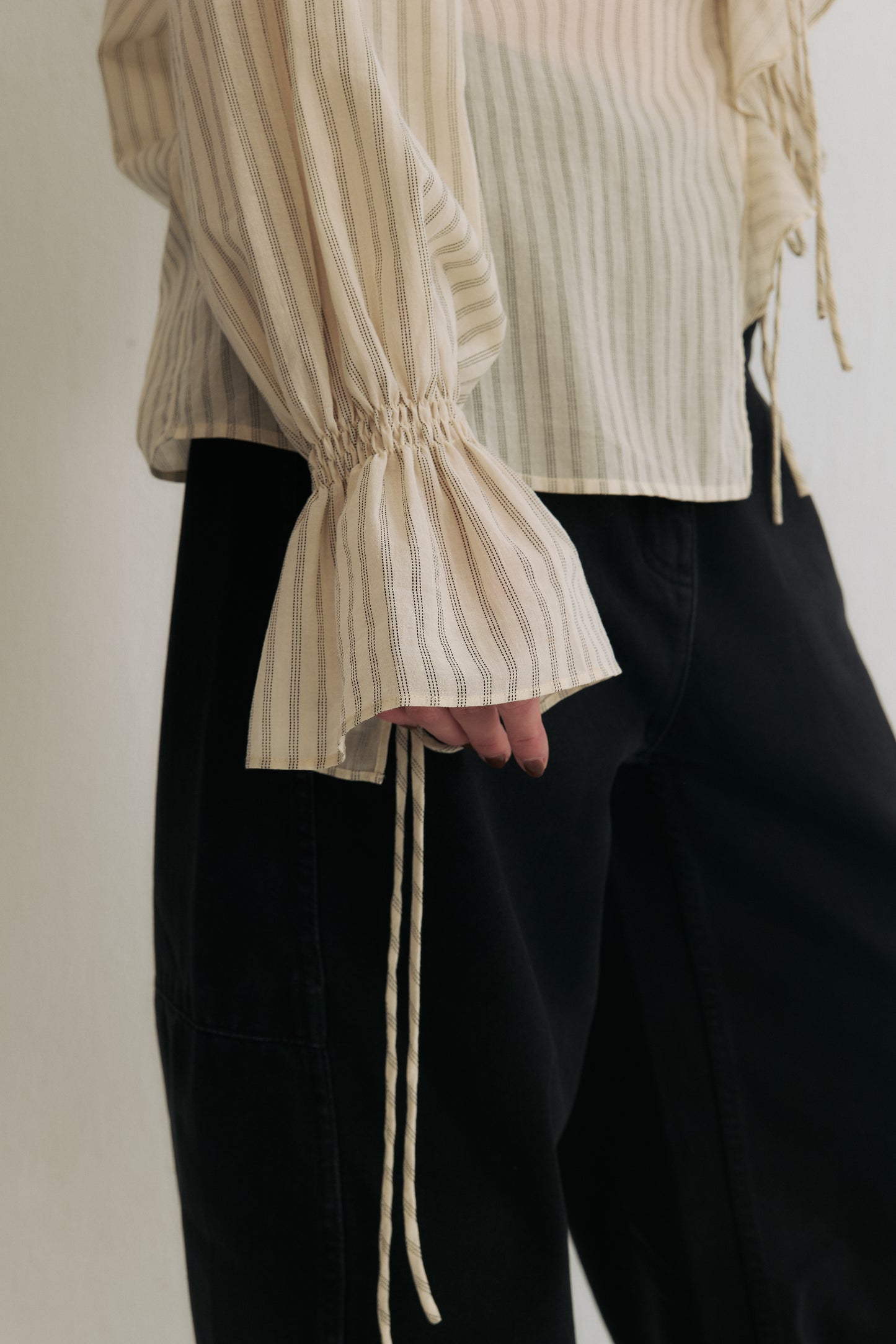 Lustrous Romantic Ruffle Blouse