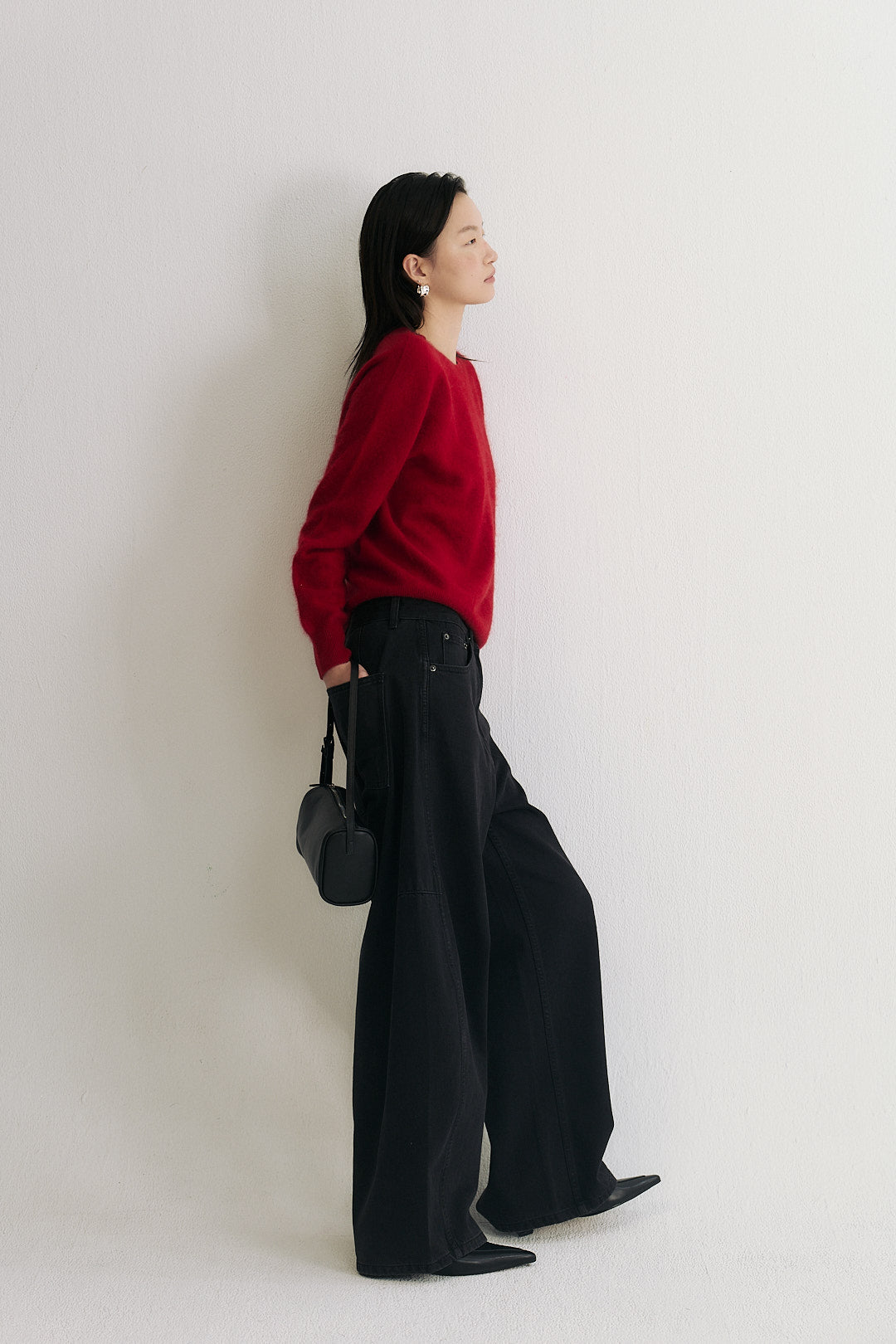 Wool Mist Brushed Wool Sweater