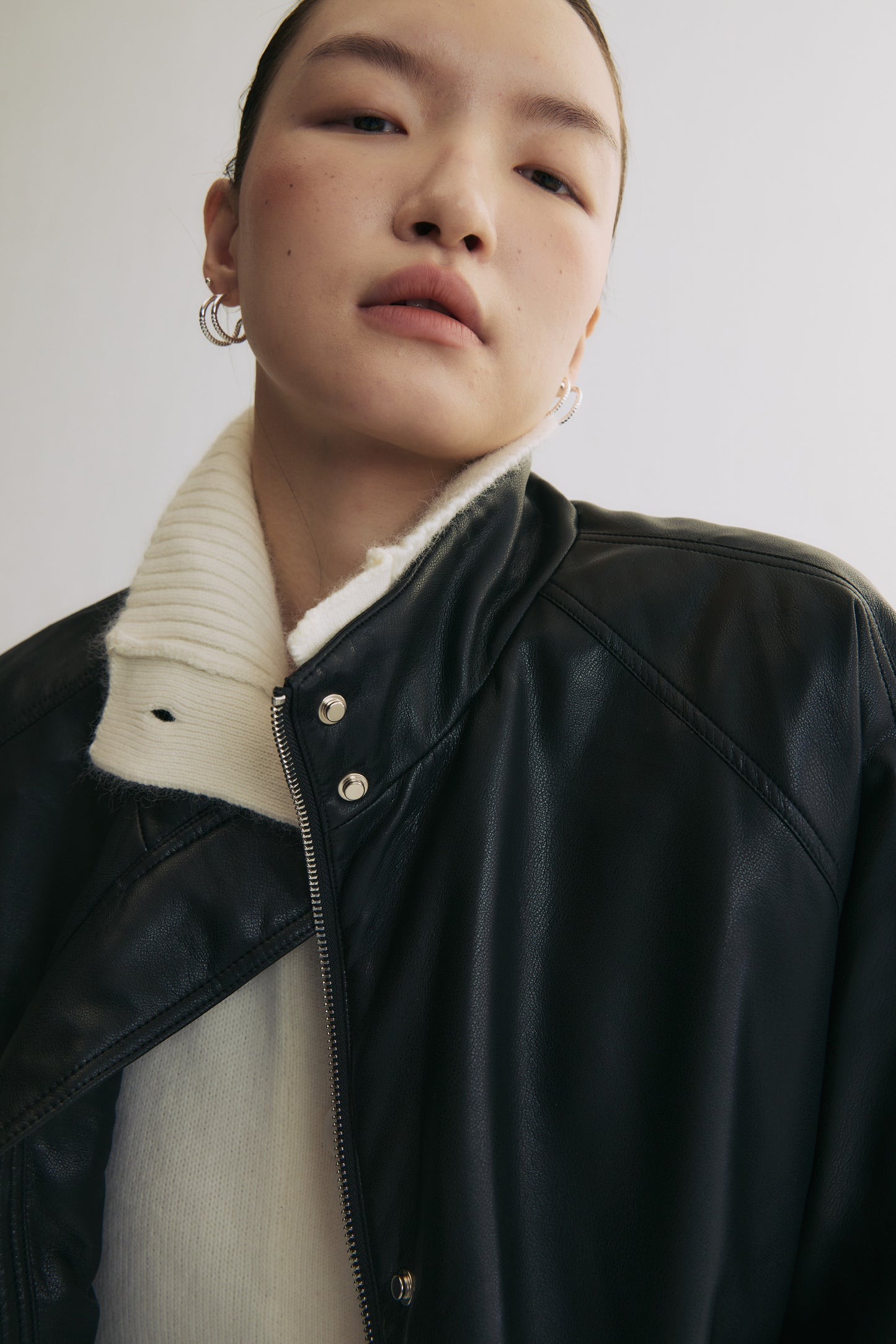 Berlin Recollection Faux Leather Down Jacket