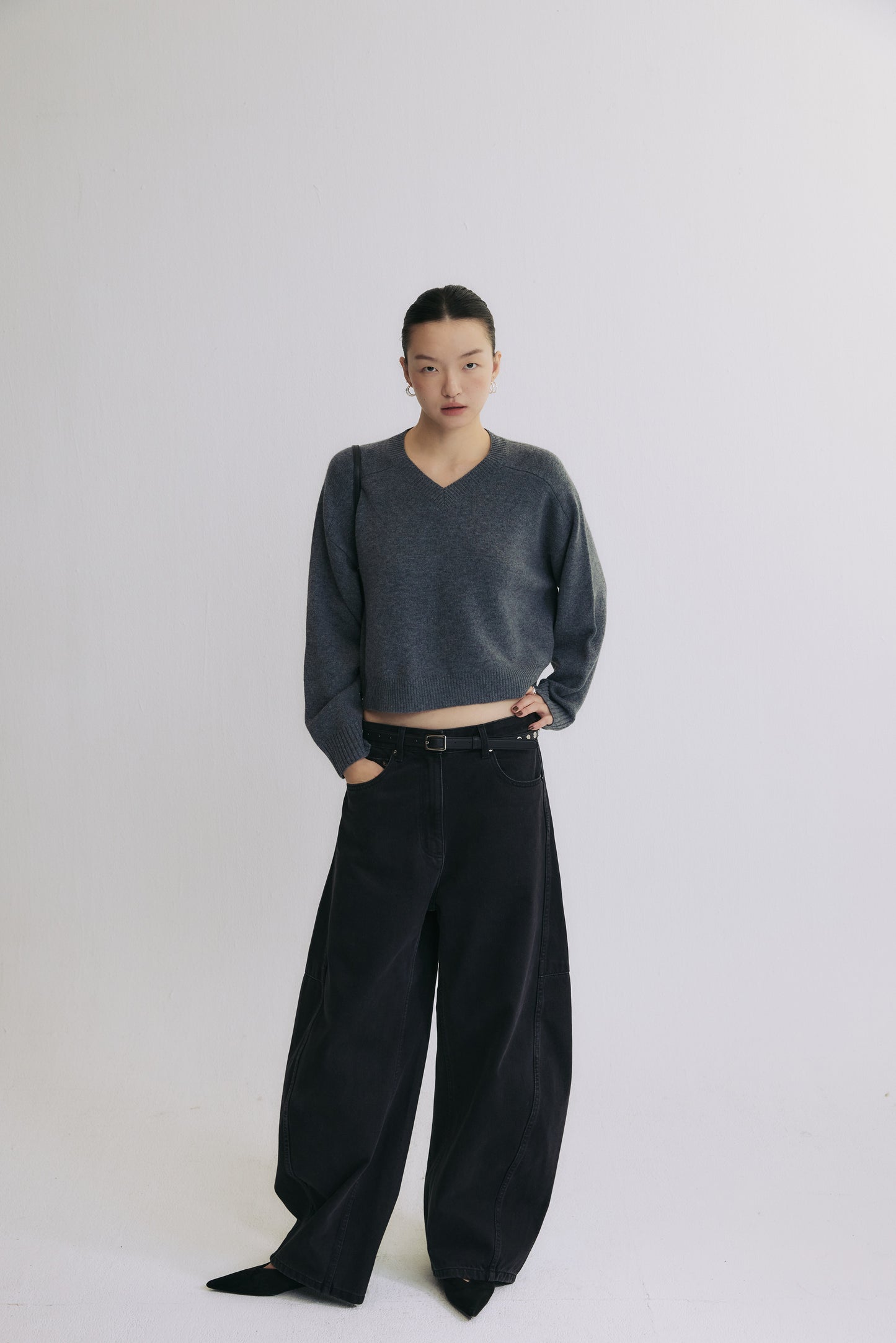 Grey Matter V-Neck Merino Sweater