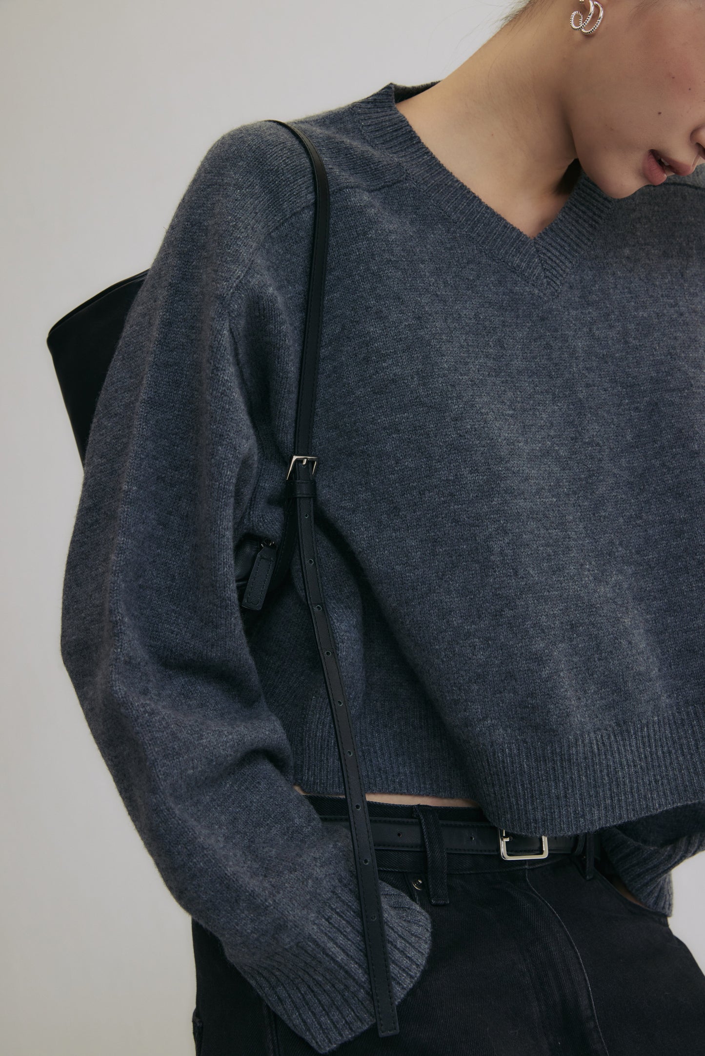 Grey Matter V-Neck Merino Sweater