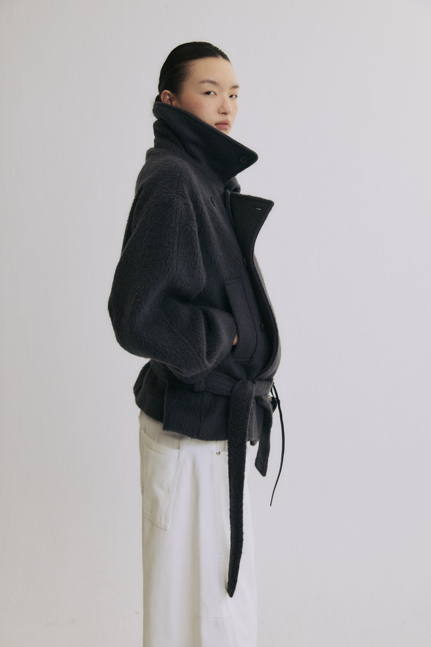 Night Stroll in Marais Wool Coat