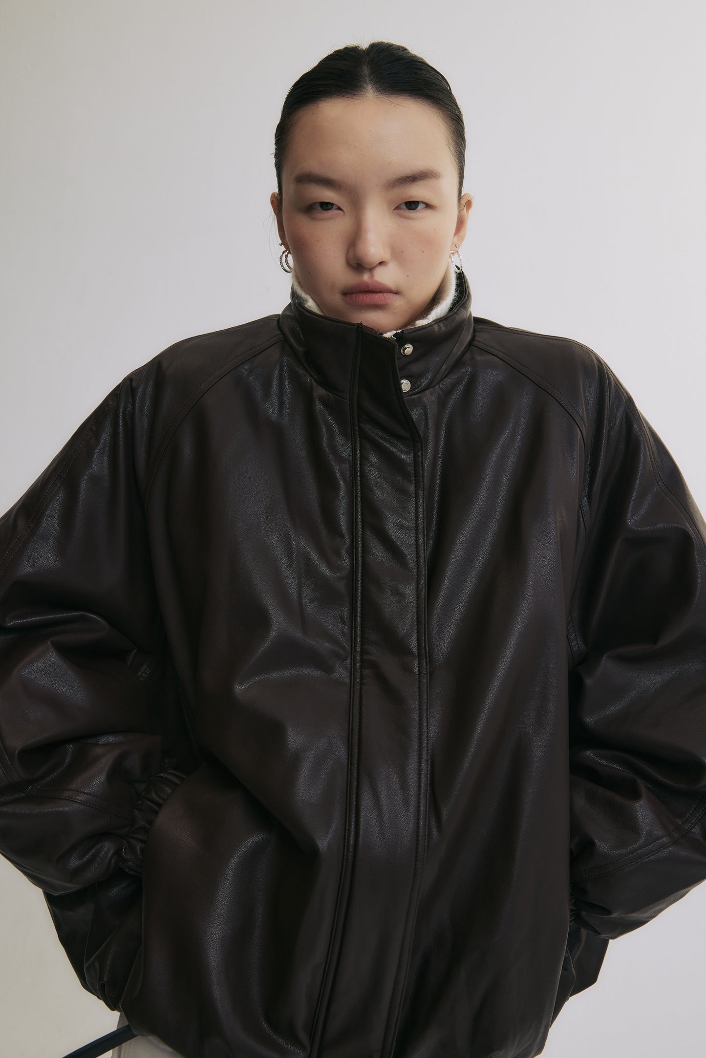 Berlin Recollection Faux Leather Down Jacket