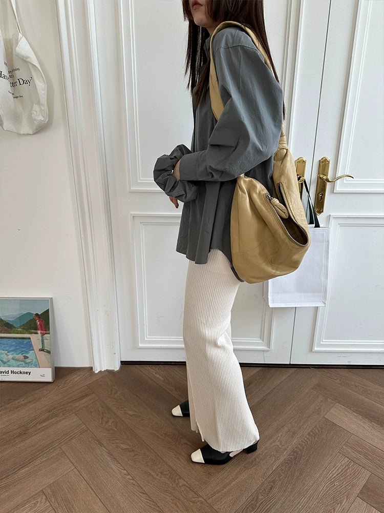 Dual-Tone Knit Pants