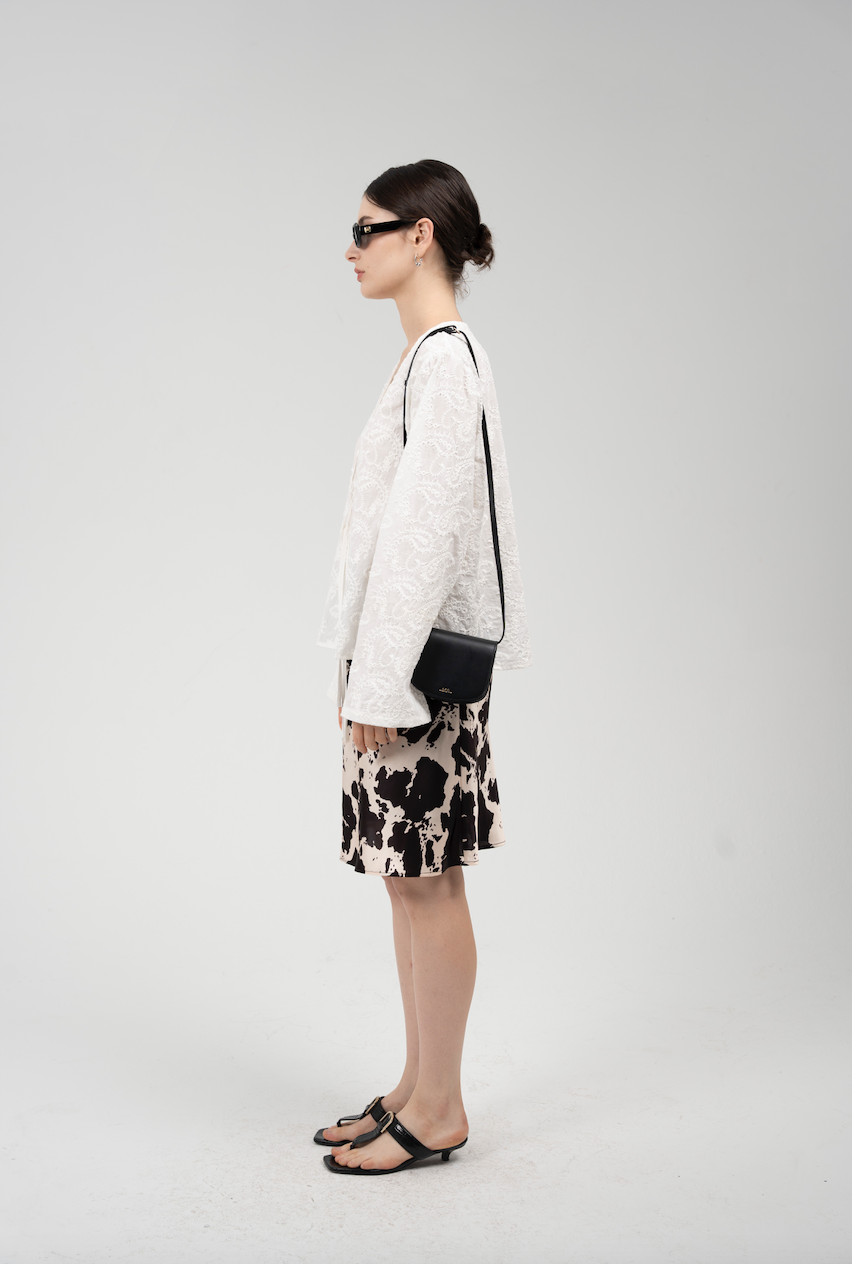 Lace appliqué blouse