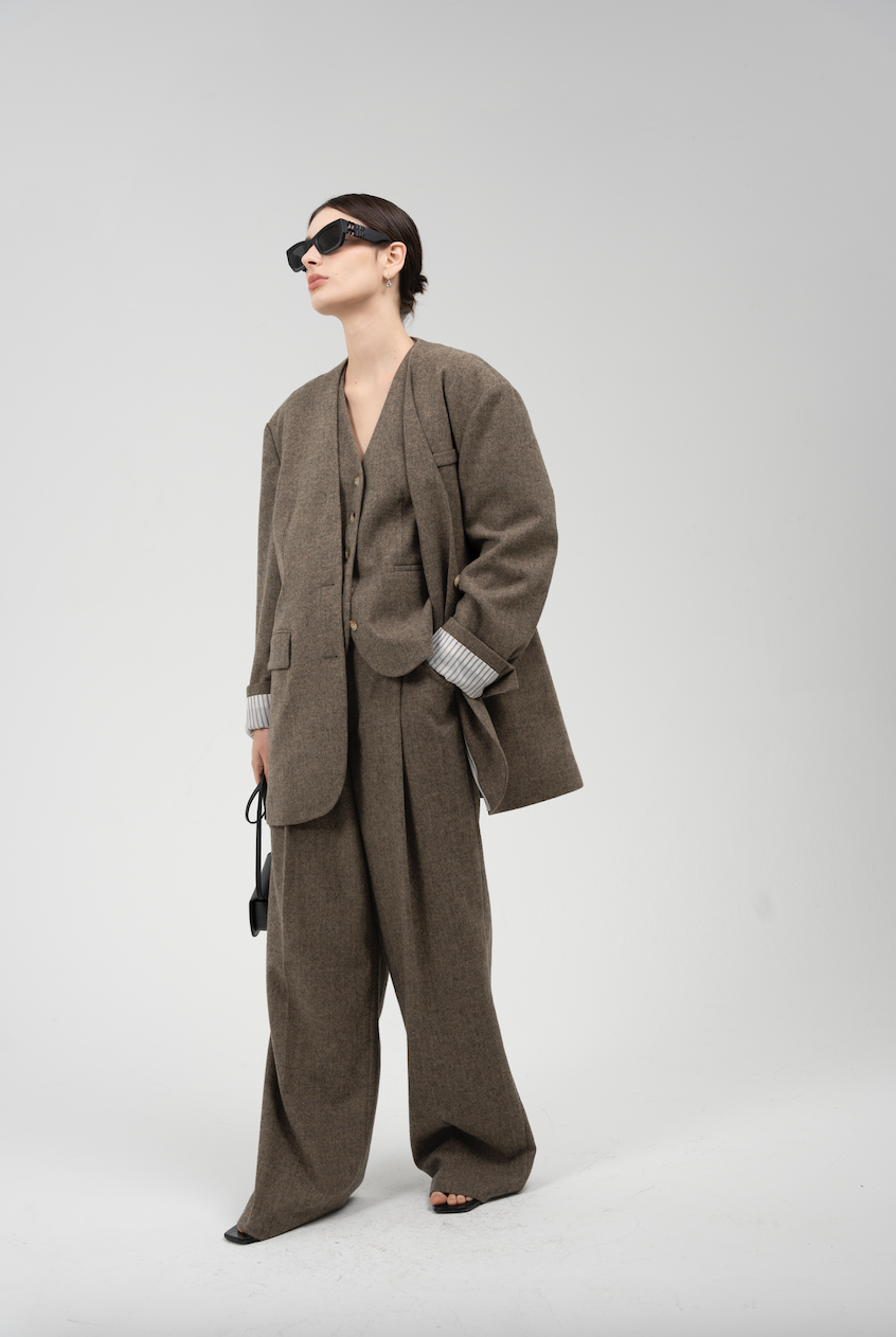 Oversized Wool Blend Blazer
