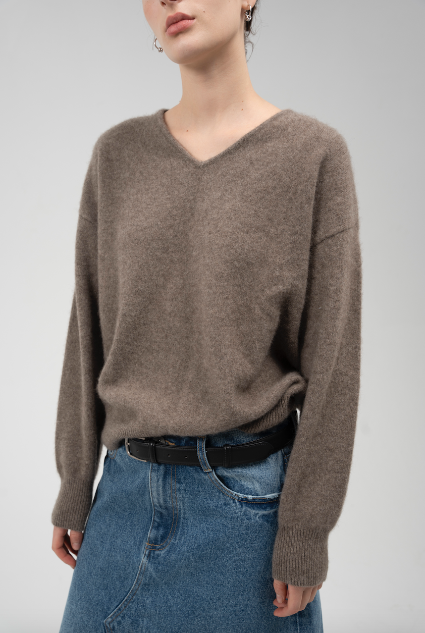 Yak Wool V-Neck Sweater