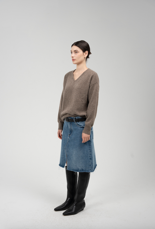 Yak Wool V-Neck Sweater