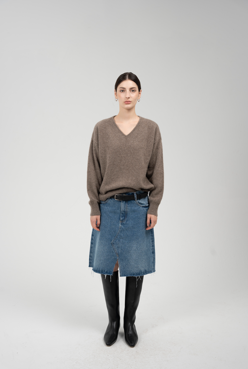 Yak Wool V-Neck Sweater