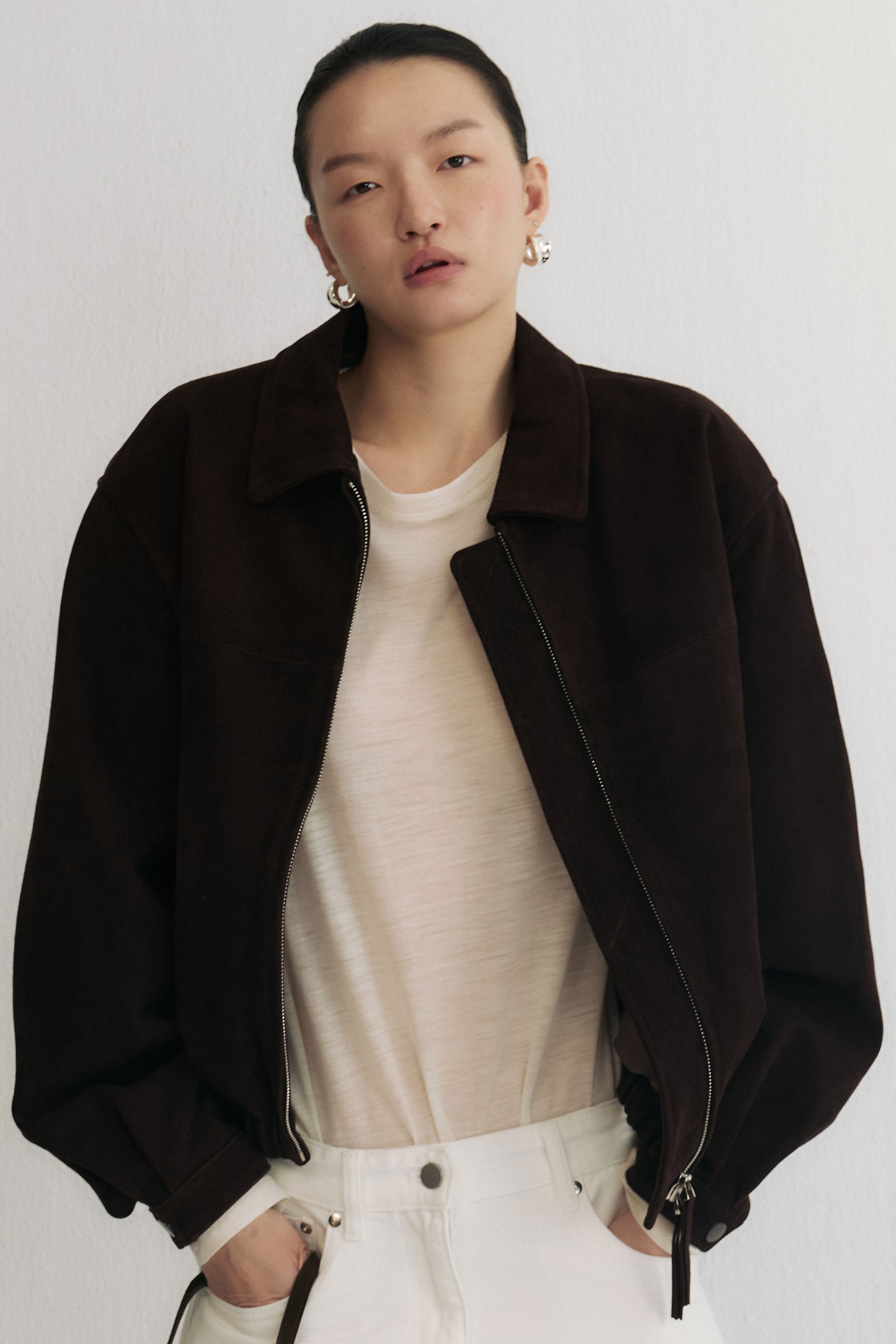 柏林往事綿羊皮翻領皮衣夾克