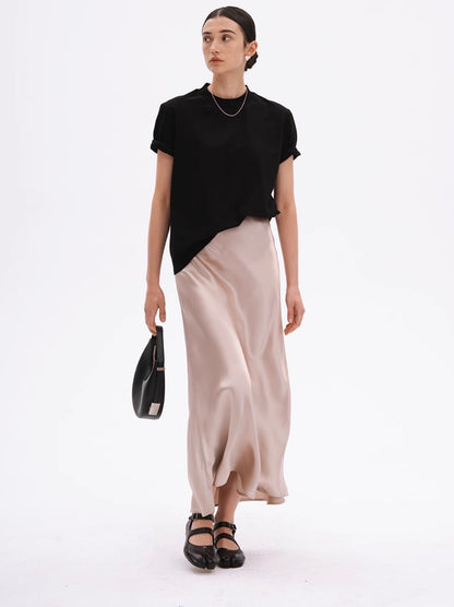 Satin Midi Skirt