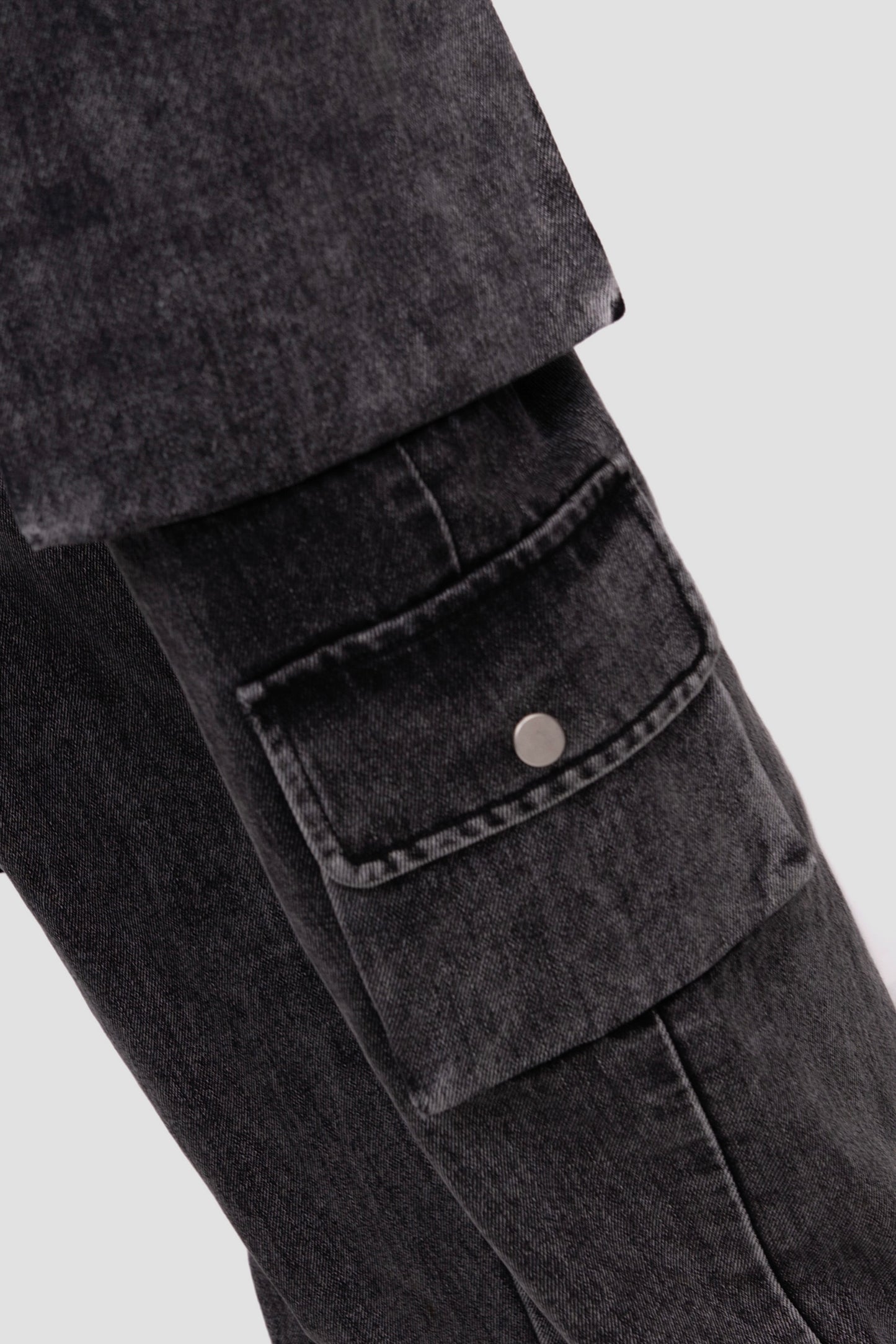 High-Rise Cargo Jeans