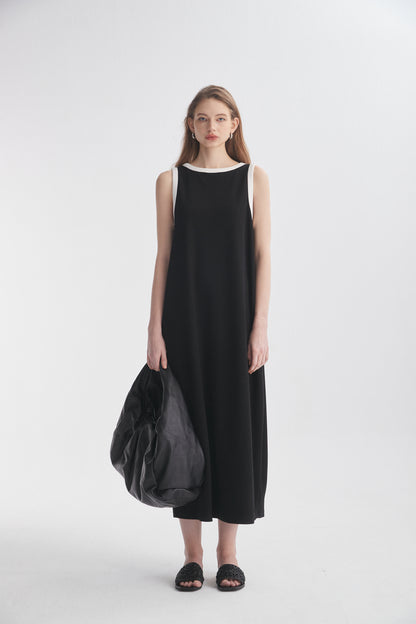 Contrasting Trim Dress