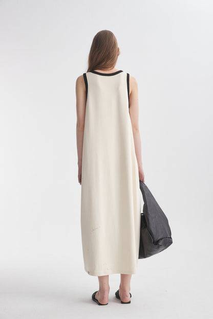 Contrasting Trim Dress