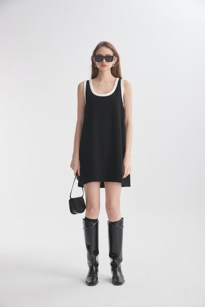 Contrasting Trim Minidress