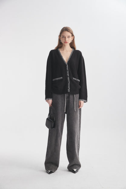 Embroidered Cardigan