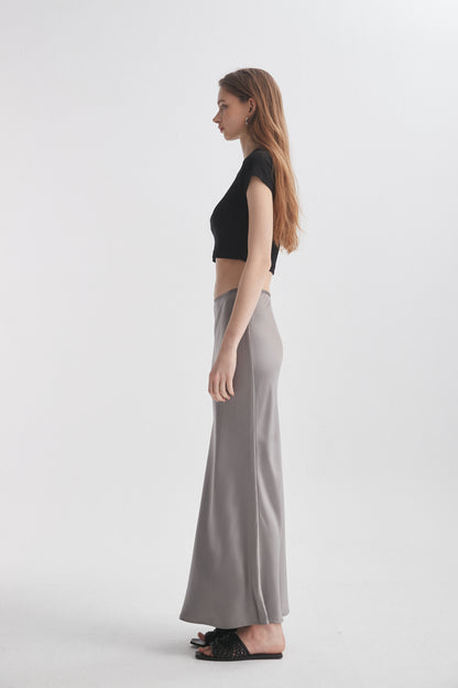 Satin Midi Skirt