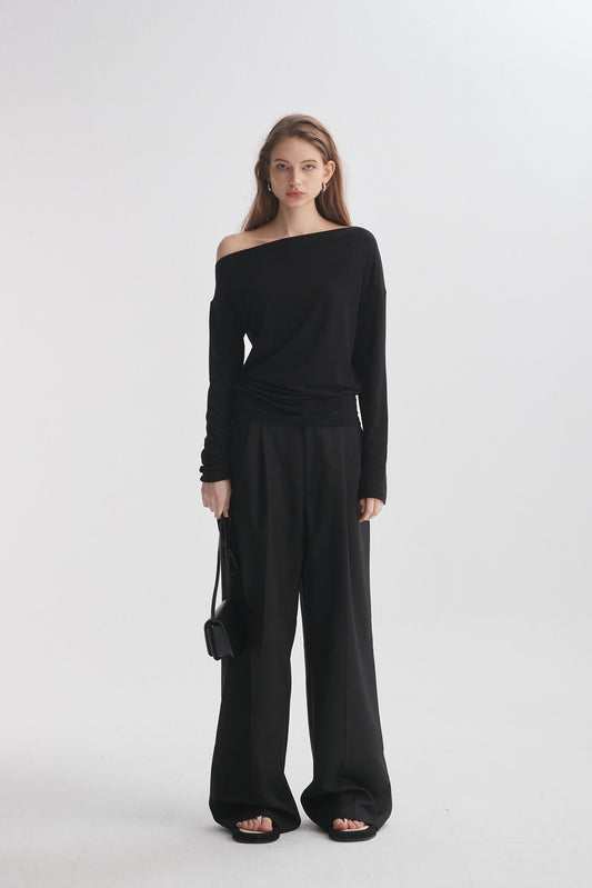 Off-Shoulder Knit Top