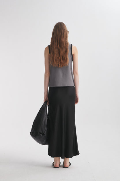 Satin Midi Skirt