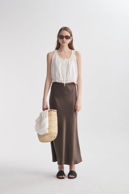 Satin Midi Skirt