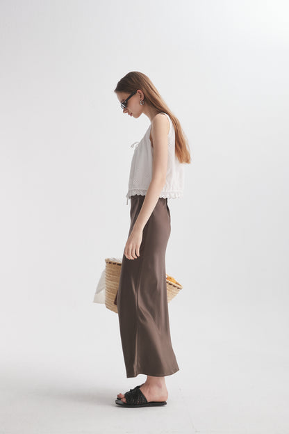 Satin Midi Skirt