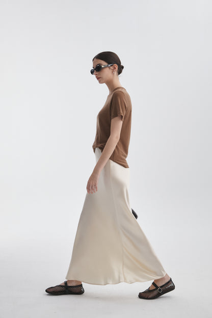 Satin Midi Skirt