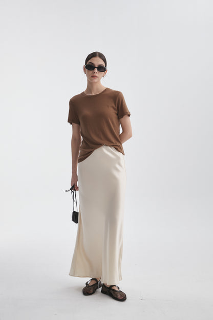 Satin Midi Skirt