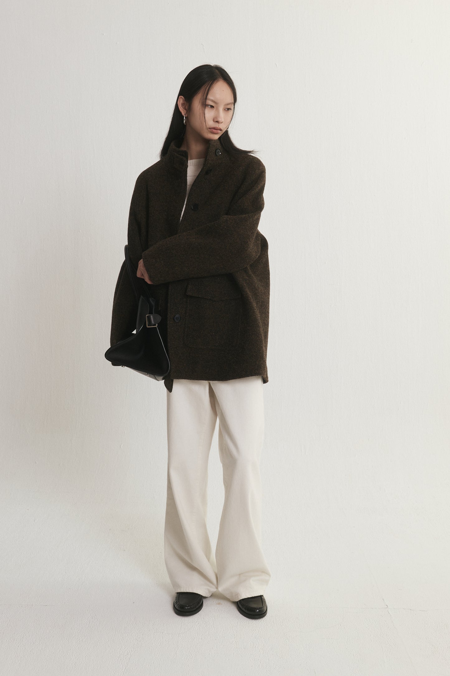 Wool Cocoon Coat