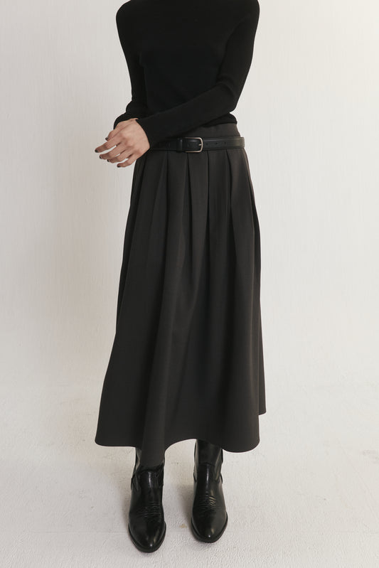 Pleated Midi Skirt